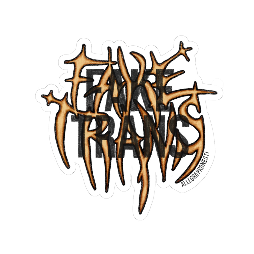Fake Trans Heavy Metal Sticker