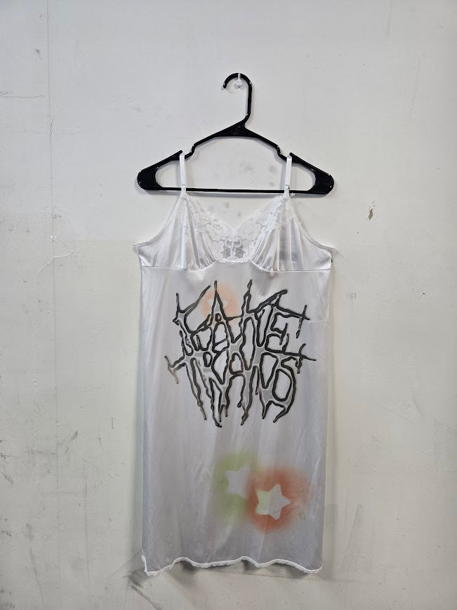 Fake Trans White Slip Dress