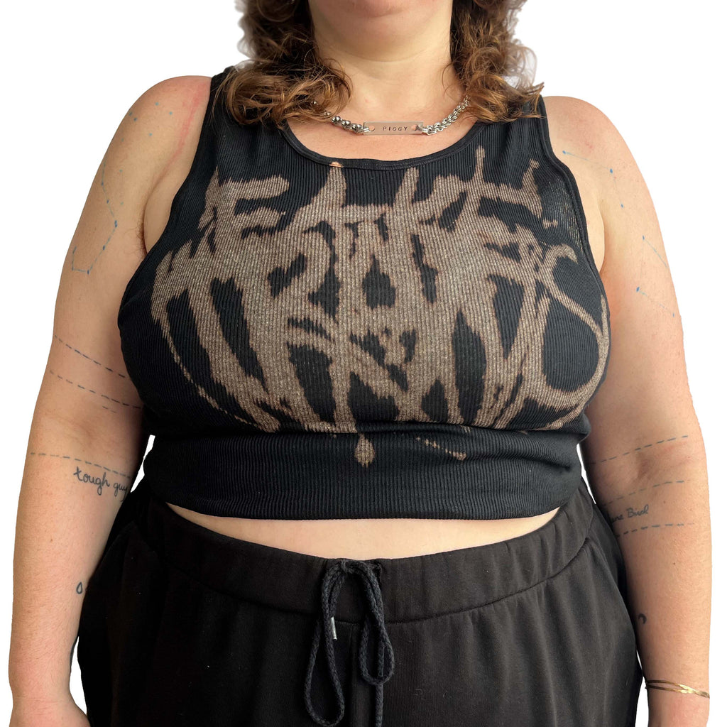 Fake Trans Bleach Black Tank