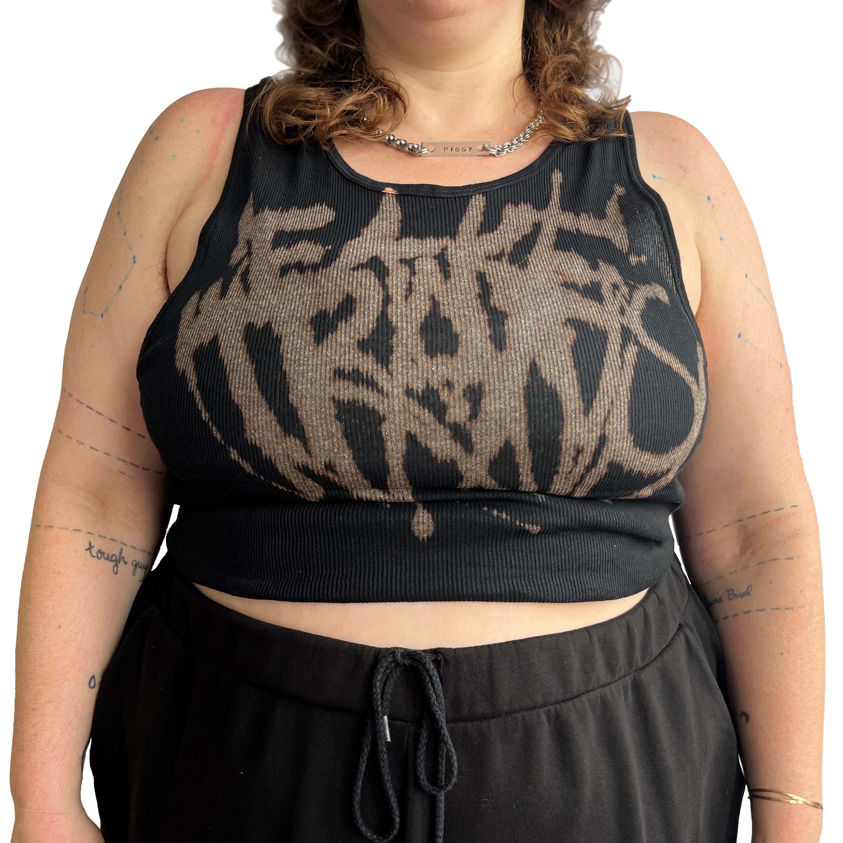Fake Trans Bleach Black Tank
