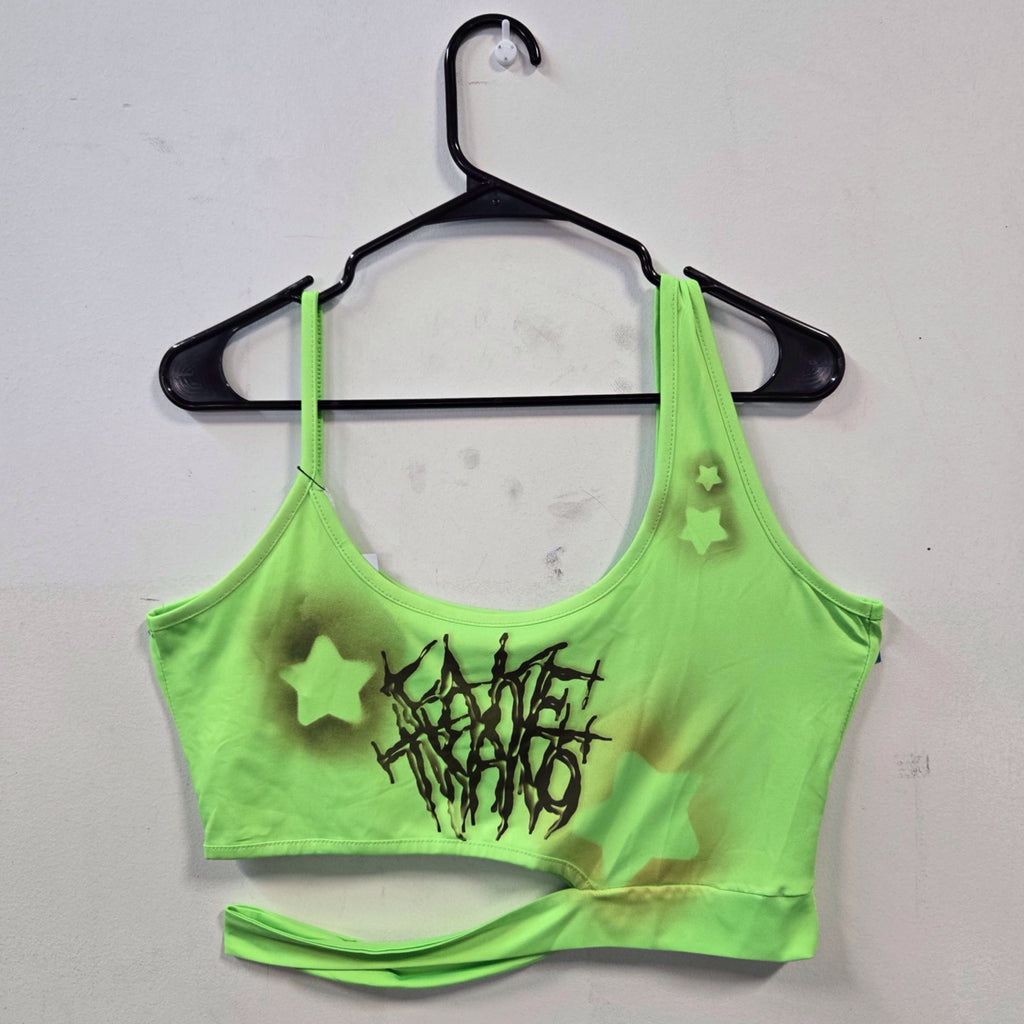 Fake Trans Green Bra