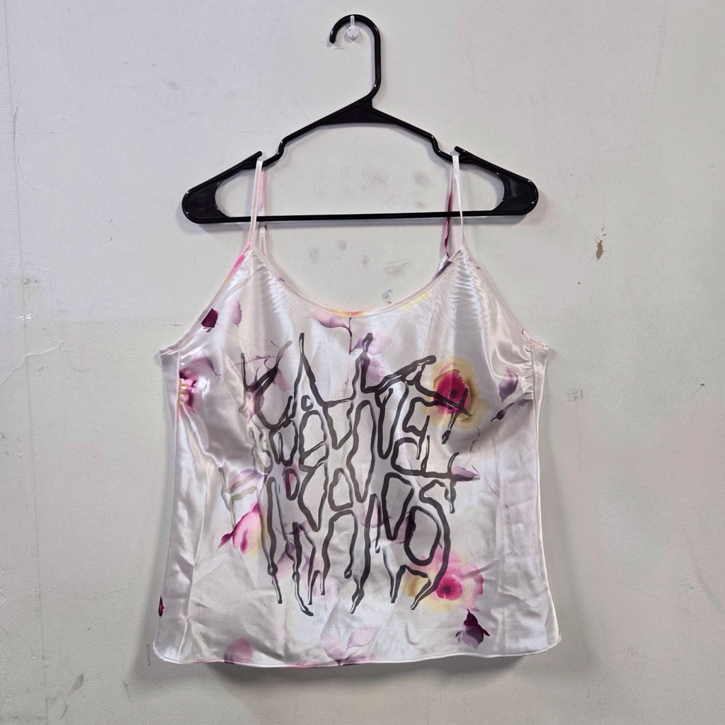 Fake Trans Silky Floral Tank