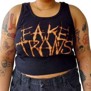 Fake Trans Bleach Black Tank