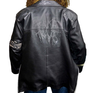 Fake Trans Split Leather Jacket