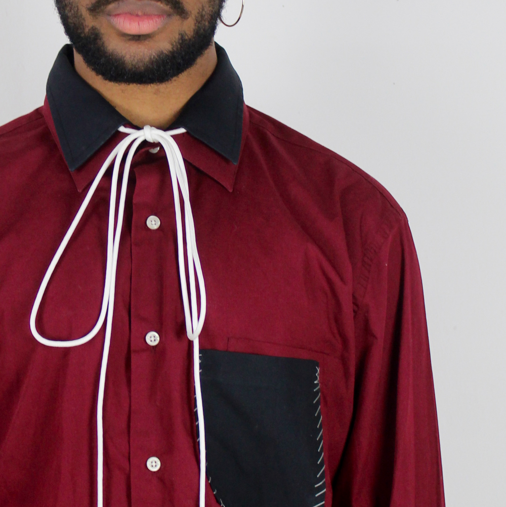 Double Collar Button Up