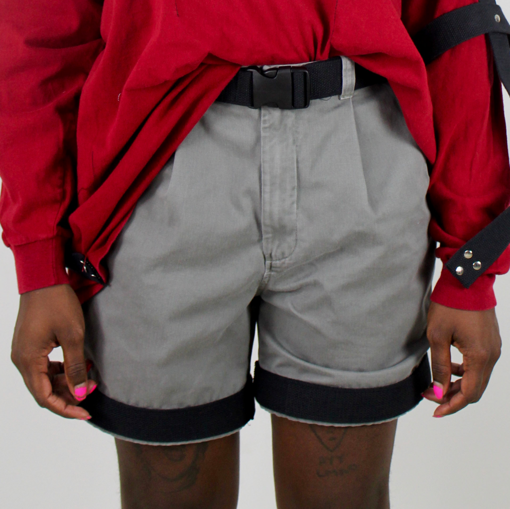 Grey Shorts w/ Straps