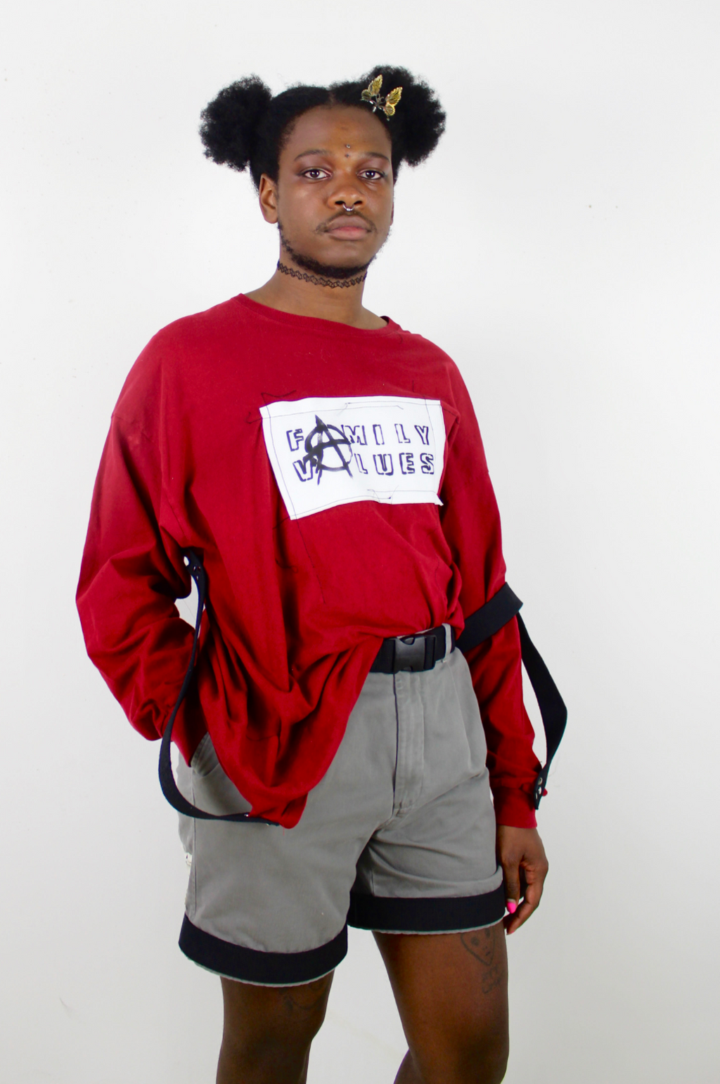 Grey Shorts w/ Straps