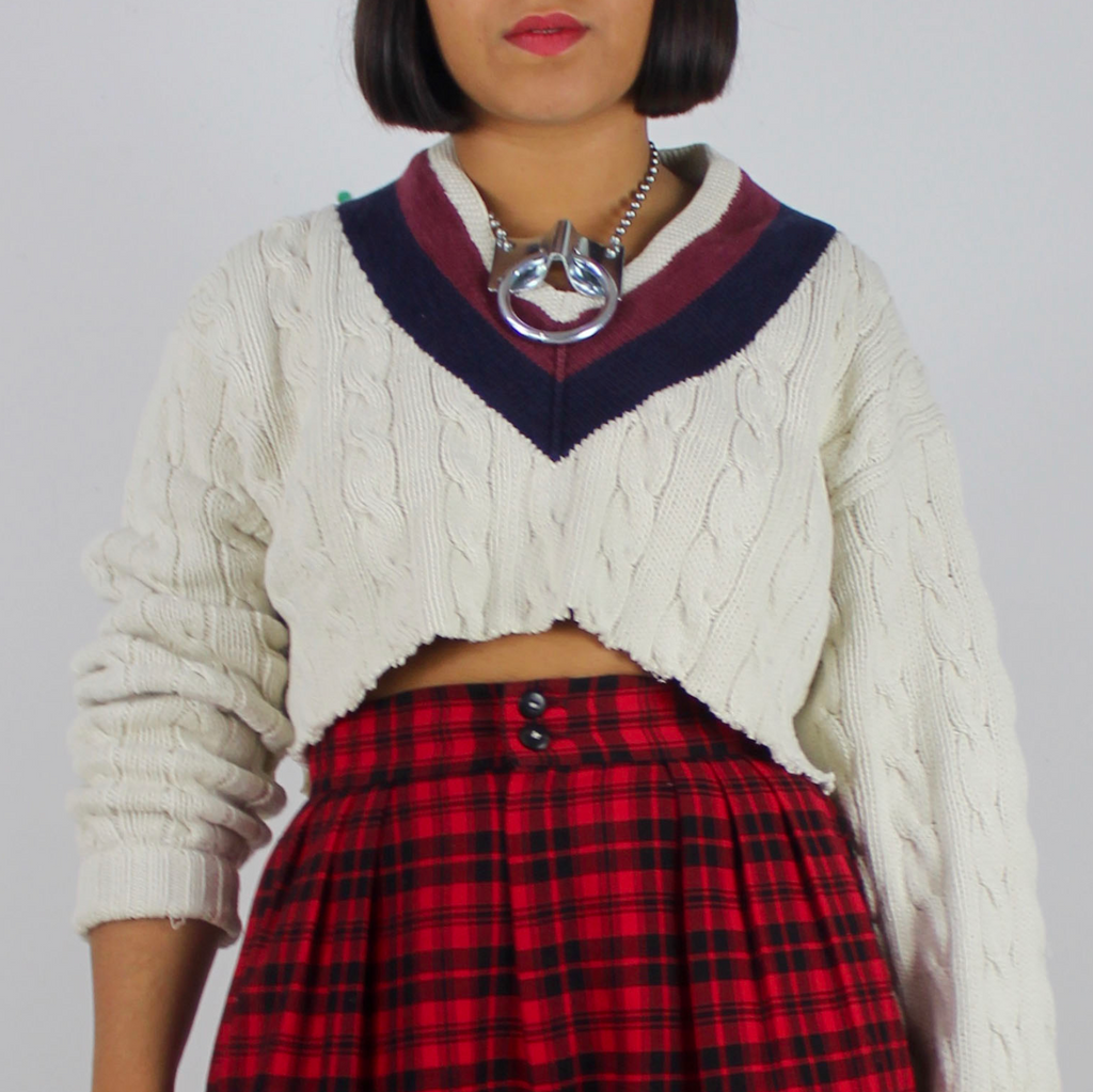 Knit Varsity Crop