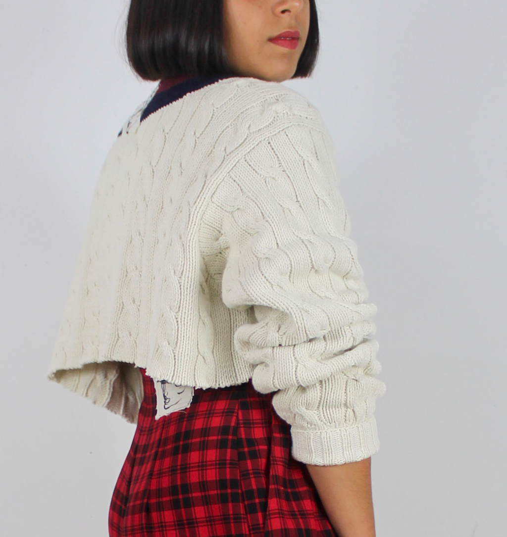 Knit Varsity Crop