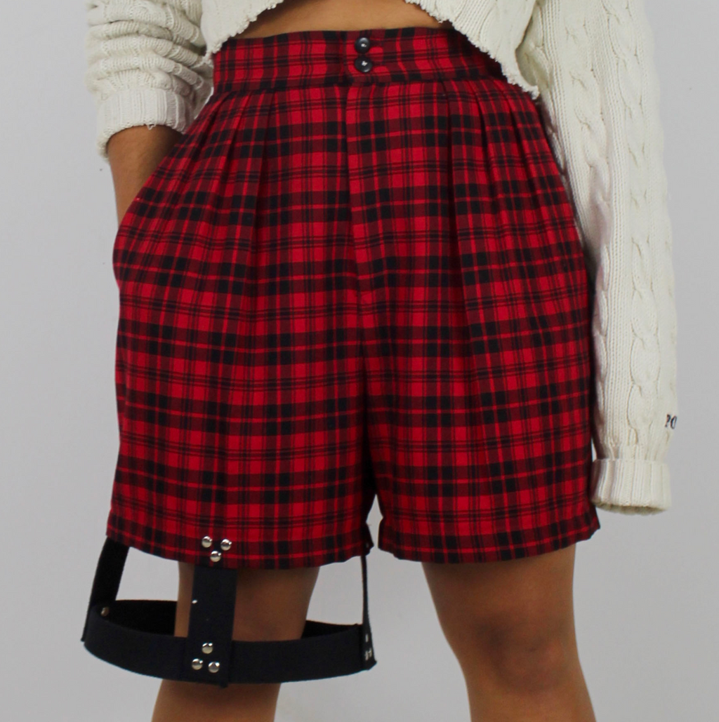 Red Plaid Shorts
