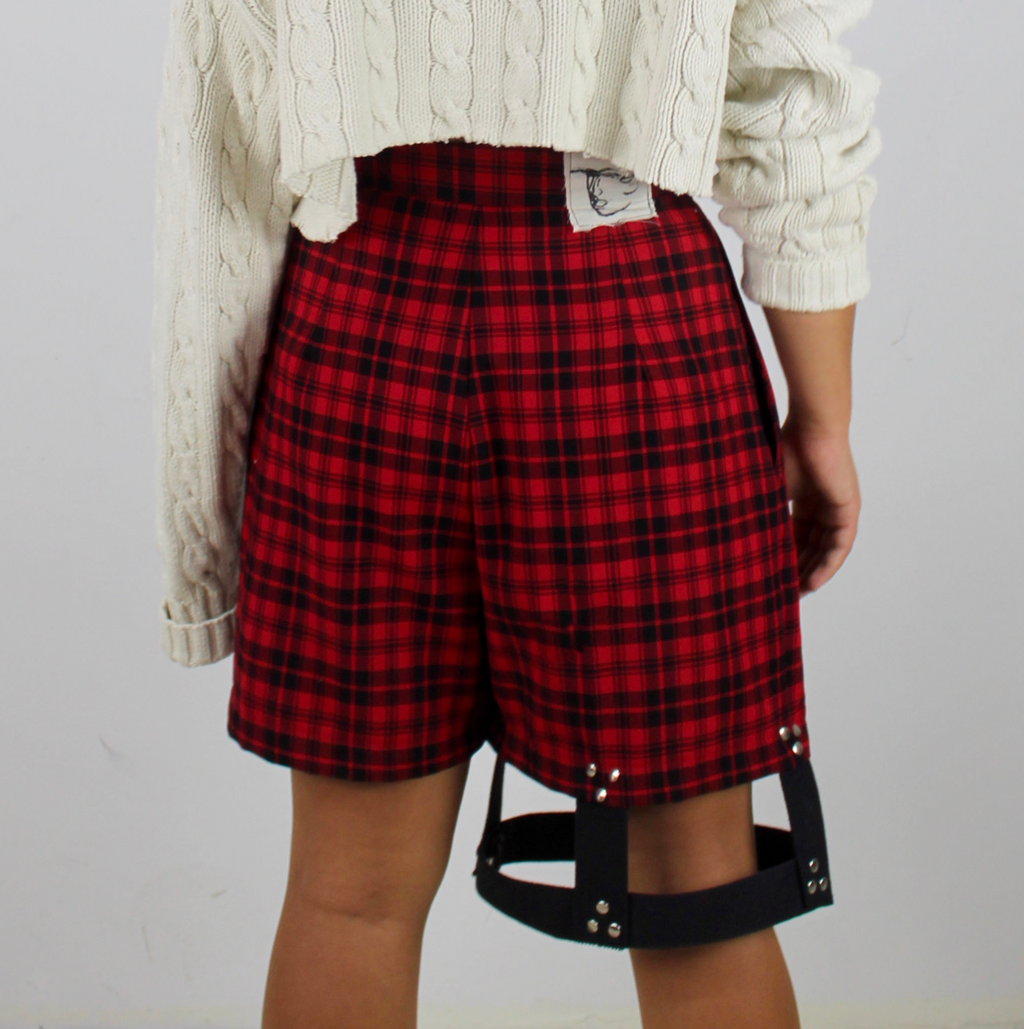 Red Plaid Shorts