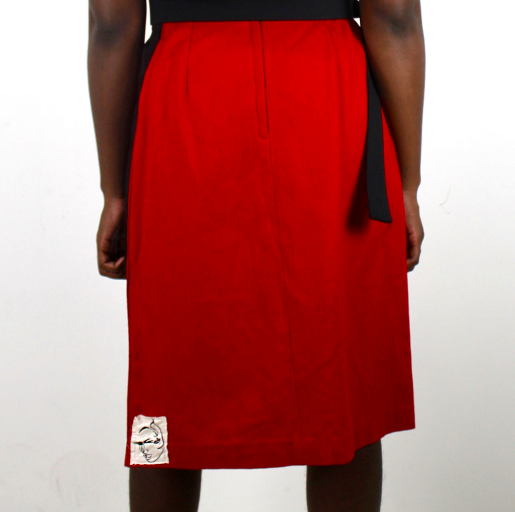 Wool Red Skirt