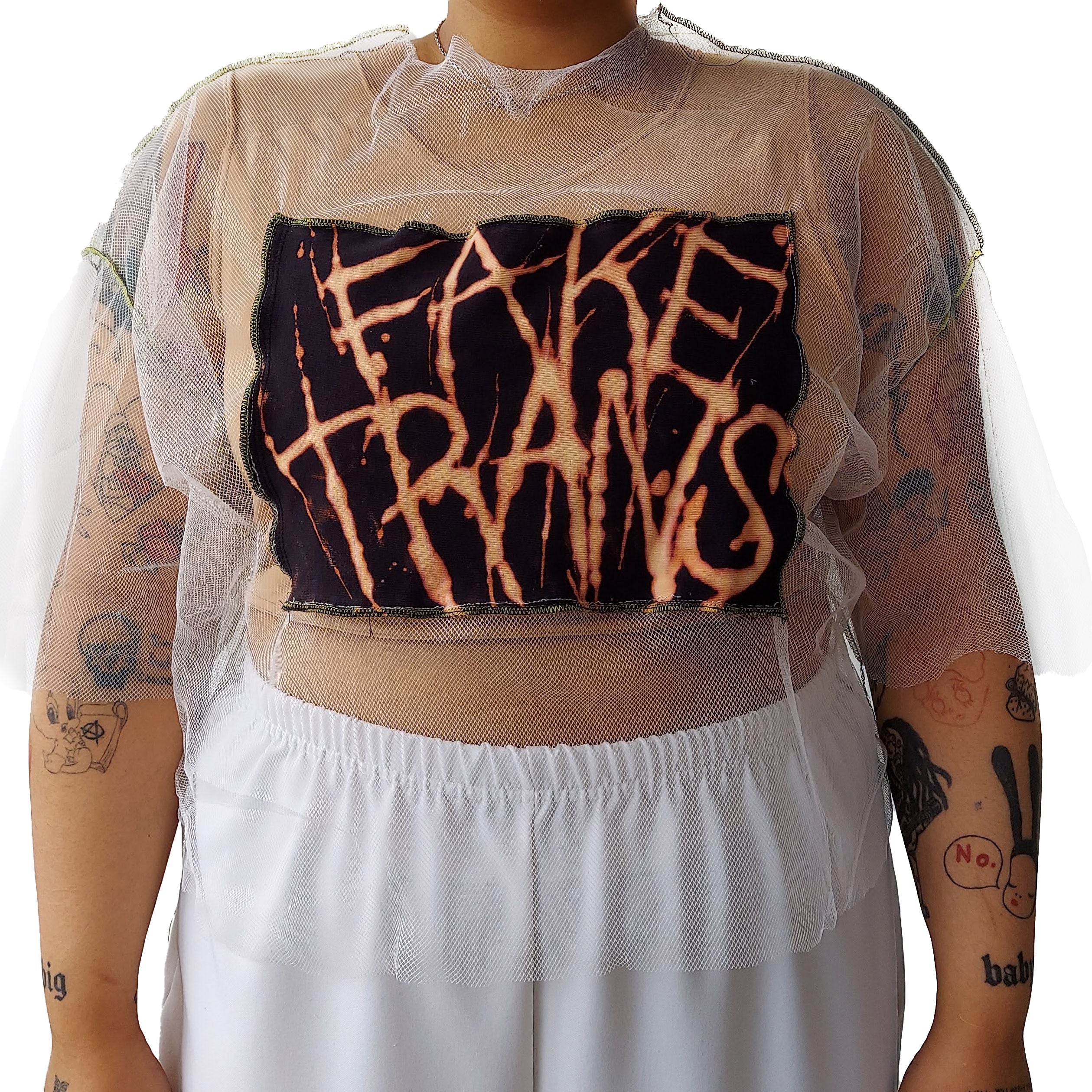 Fake Trans Bleach Patch Mesh